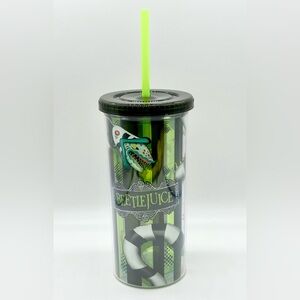 The Beetlejuice Sandworm Stripes 20oz Tumbler Travel Mug Cup